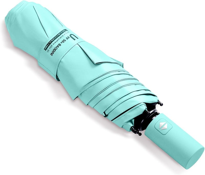 BAODINI Small UV Protection Travel Umbrella Compact for Rain and Sun UPF 50+ Windproof Portable 42 inch Umbrella for Women and Men - Image 1